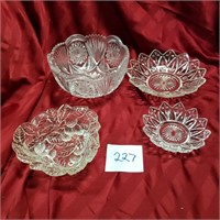 Group of 4 serving dishes