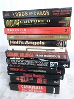 Qty (14) Assorted Books, Cults, Real Murders, Ect.