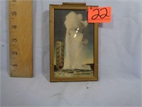 Yellowstone Park Thermometer 6"x3.75" Good Glass