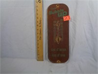 Bubble Up Metal Thermometer - Rusty 16"x6"