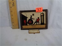John Ragelis Thermometer/Calendar 1940 Glass Frame