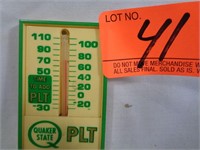 Quaker State Plastic Thermometer 2.5"x1.5"
