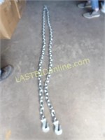 Heavy Duty 12' long Chain with 2 hooks
