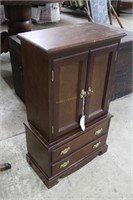 Youth two drawer armoire in mahogany finish 14" x