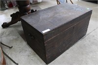 Late 19th century carpenter's box with assorted wr