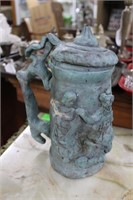 Bronze Stein custom crafted two part lift top beer
