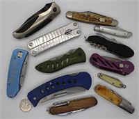 12 pocket knives incl. Moore, Barlow, Sabre, Lawre