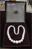 Meerschaum carved necklace in presentation box