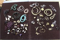 Assorted costume jewelry incl. tribal bone necklac