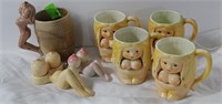Mid Century Nude collection: 4 nodder mugs, Nude h