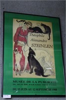 Steinlen exhibition print framed 1988