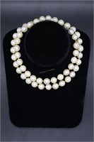 Pearl necklace with sterling clasp