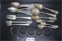 Sterling & Coin silver spoons, Sterling napkin rin