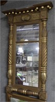 Gold guilt pier mirror with shell accent 20" x 39"