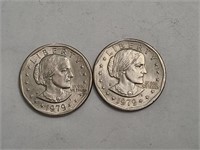 Set 2 Rare 1979 D Mint One Dollar Coins