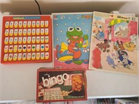 Lot of 4 Toys-2 Puzzles, Bingo and Kiddicraft