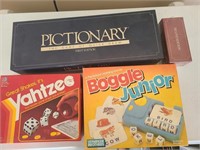 Lot of 3 games-Pictionary with additional cards,