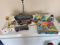 Misc toy lot-Puzzle, toys, submarine, counting toy