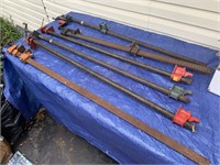 6 MIX 3FT STEEL BAR CLAMPS
