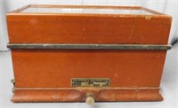 The Torsion Balance Co. oak box scale,