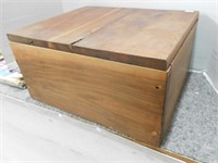 Handmade walnut box w/ hinged lid,