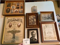 Lot of Antique Pictures and items