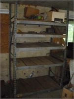 Metal Shelving Unit with Boards, 56x32x90