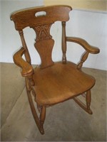 Oak Rocking Chair, 34 inches Tall, Repair