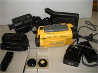 Sony, Magnavox Video Cameras and Waterproof Case