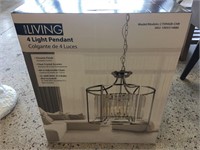 DECOR LIVING 4 LIGHT PENDANT CHROME FINISH