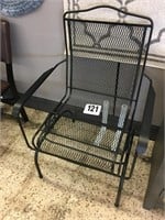 WROUGHT IRON PATIO ROCKING CHAIR