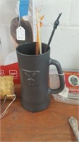 Vintage Playboy Glass Mug + Matches & Swizzle
