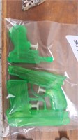 3 Vintage Green Plastic Water Pistols