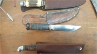 Marbles Gladstone Mi. 3.75" Blade Knife w/ leather