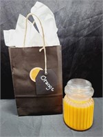 Designer Soy Candle & Gift Bag Orange