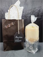 Designer Soy Candle & Gift Bag Peaches & Cream