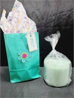 Designer Soy Candle & Gift Bag Mint