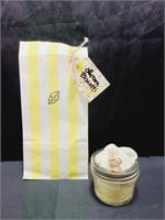 Designer Soy Candle & Gift Bag Lemon Biscotti SM