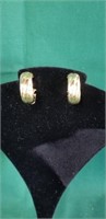 Marked 18K Gold Earrings-Italy