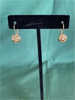 Marked 14K Love Knot Dangle Earrings-