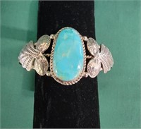 Marked .925 Turquoise Bracelet-