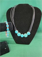 (2) Marked .925 Turquoise Double Sided