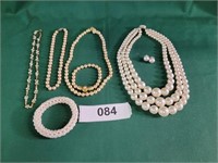 Assorted Costume Pearl Jewelry-
