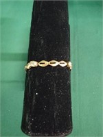 Marked 14K Gold Bracelet w/ Stones 7"-