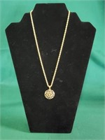Marked 14K Gold Chain & Charm Necklace 18"
