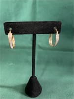Marked 10K Gold Hoop Earrings-