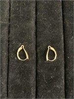14K Gold Earrings-1.3 Grams
