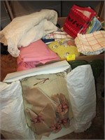 LINENS ASSORTED, TOWELS, KITCHEN, TABLE CLOTHS,