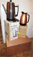 MIDCENTURY BEVERAGE SERVER AND COFFEE MAKER NIB