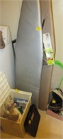 IRONING BOARDS, IRONS, BATROOM SCALE, ETC.